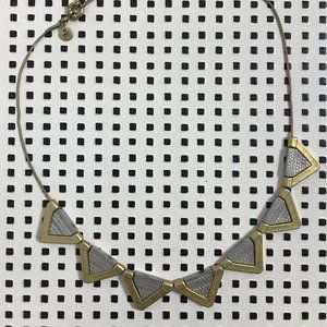 Madewell Triangle Gold and Silver Necklace 9"